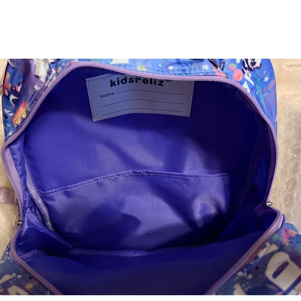 Kidspunk Kidsreliz Panda Backpack Purple Holographic School Bag GB-PD1-1
